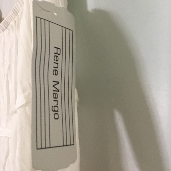 Rene Margo NWT Women’s White Wrinkled Tiered Lined Boho Midi Skirt L (12-14) - Picture 4 of 8